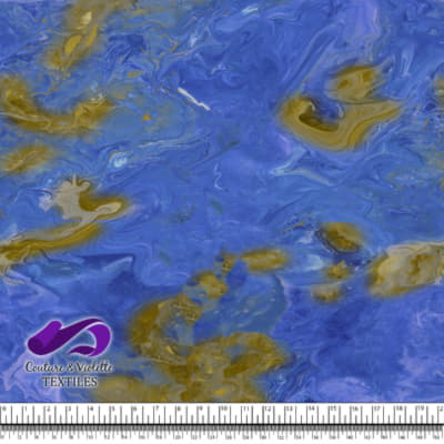 Emulsion resin - Bleu jaune et dorée