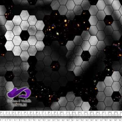 Honeycomb Webb - Structure avec étoiles - Gris foncé