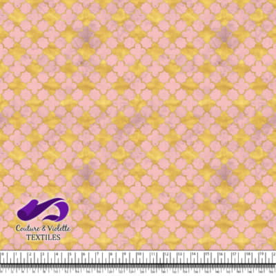 Geo art déco - Trèfles Dorés - First blush pink