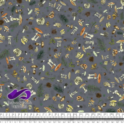 Vintage mushroom - Champignons sauvages - Quiet shade gray