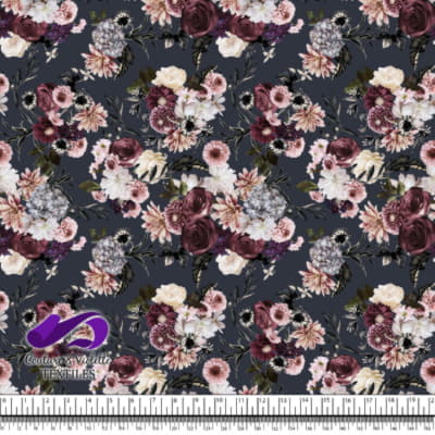 Shadow dream - Flowers - After midnight blue