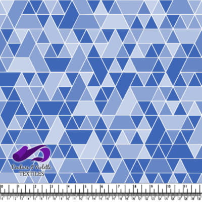 Triangles sport - blanc et bleu