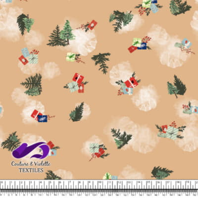 Noel country charm - Sapins - Desert mist beige