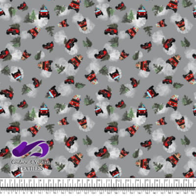 Charme campagnard de Noël - 4x4 - Gris ultime