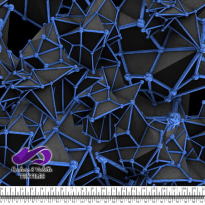 Black polygon - Bleu - Chrome