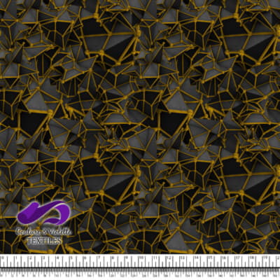 Black polygon - Jaune - Chrome