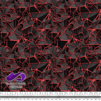 Black polygon - Rouge - Chrome