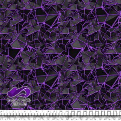 Black polygon - Violet - Chrome