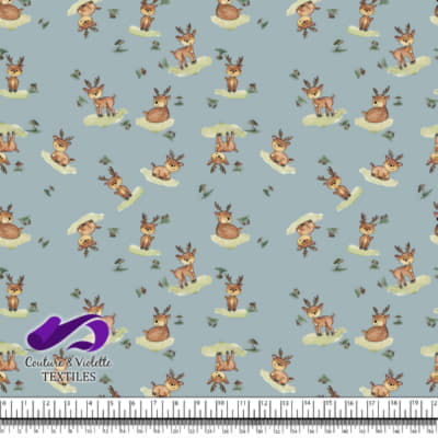 Smalls animals - Deers - blue cloud