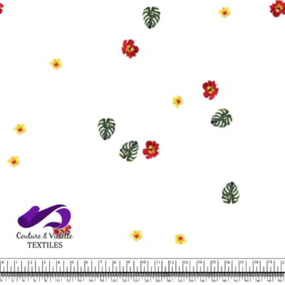 Minimaliste tropical - hibiscus - Blanc