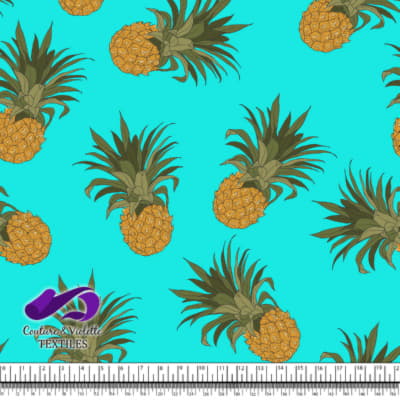 Tropical - Ananas - Bleu tiffany