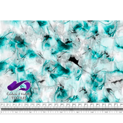 Encre - Teal avec accents noirs