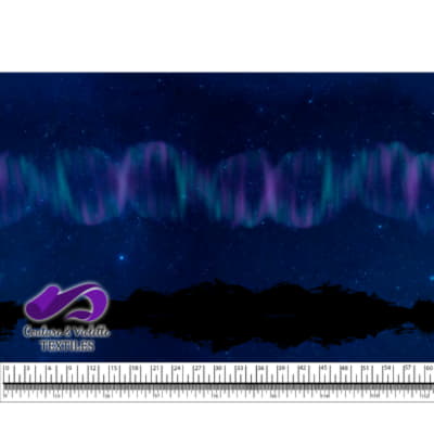 Night sky - Montagne avec des aurores boréales violettes