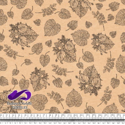 Monstera - Trait noir - Apricot