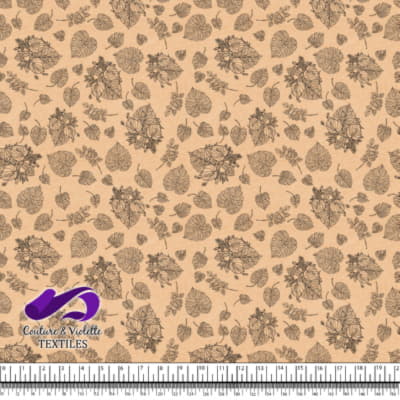 Monstera - Trait noir - Apricot