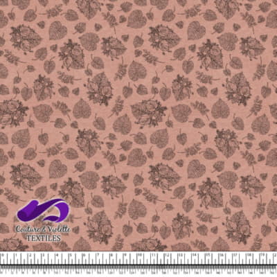 Monstera - Trait noir - Dusty pink