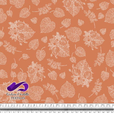 Monstera - Trait blanc - Terracotta