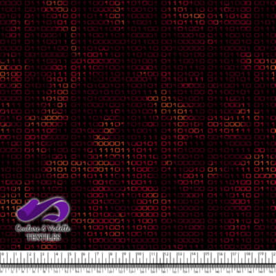 Techno - Binaire - Rouge sur fond noir