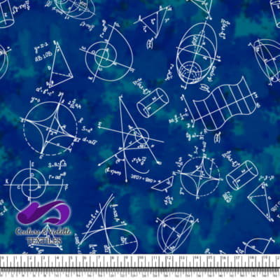 Techno - Mathématiques - Blanc sur fond bleu