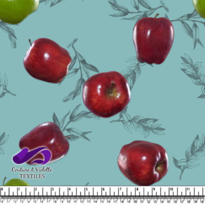 Salade de fruits - Pommes - Dusty Aqua