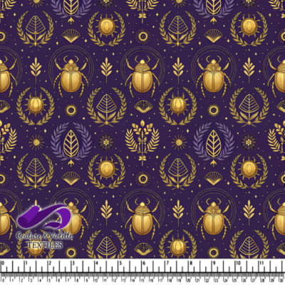Motif de Scarabées Égyptiens Dorés
