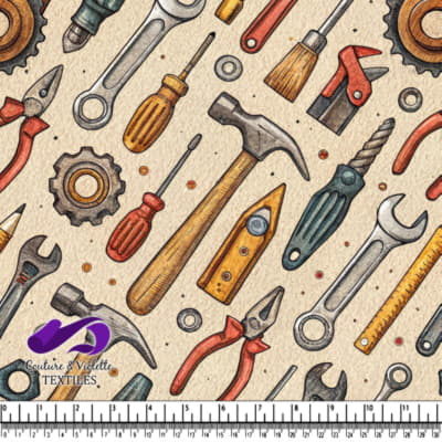Motif Vintage d'Outils à Main
