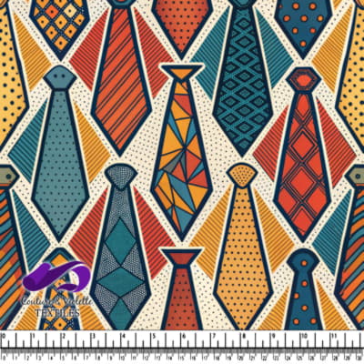 Cravates à motifs géométriques colorés