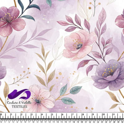 Motif Floral Pastel Doux