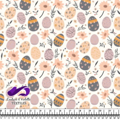 Pastel Easter Eggs and Flowers Pattern