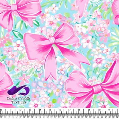 Pink Bows and Floral Pattern
