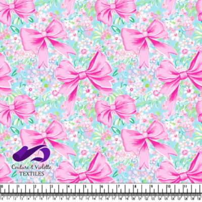 Pink Bows and Floral Pattern