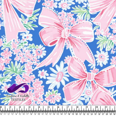 Pink Bows and Spring Flowers Pattern