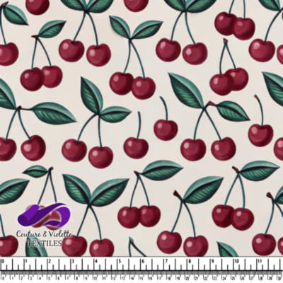 Vintage Cherry Fruit Pattern Design