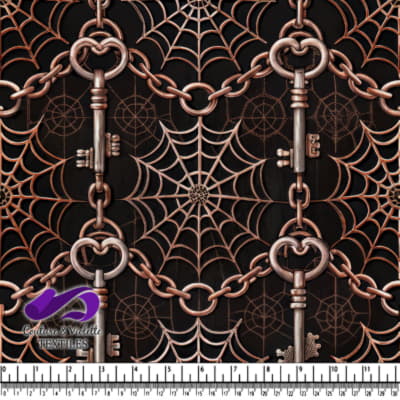 Vintage Keys and Spiderwebs Pattern