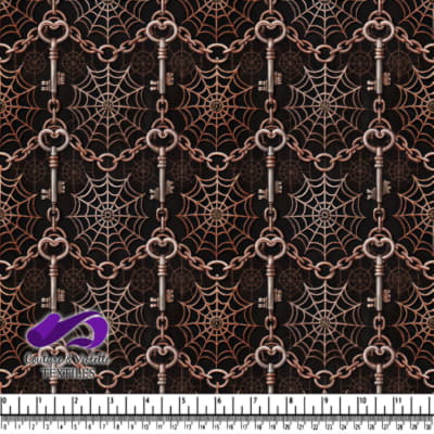 Vintage Keys and Spiderwebs Pattern