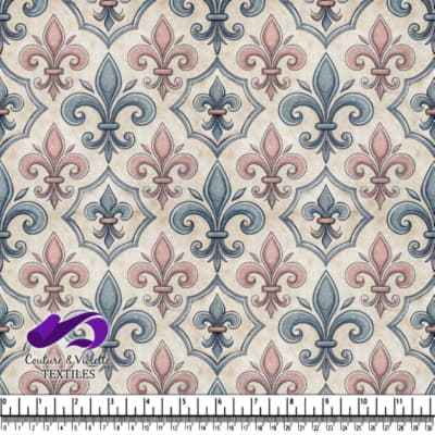 Fleur De Lis Vintage Pattern Textile Design