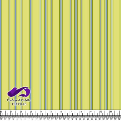 Motif de Tissu Rayé Jaune et Bleu