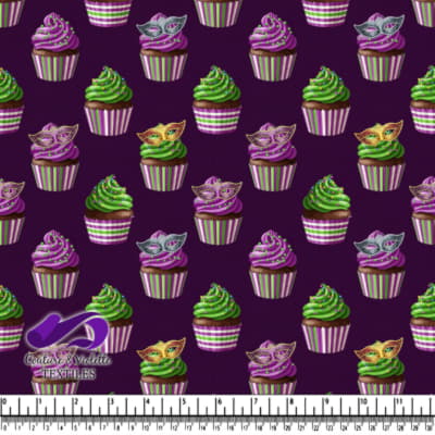 Motif de Cupcakes pour Mardi Gras