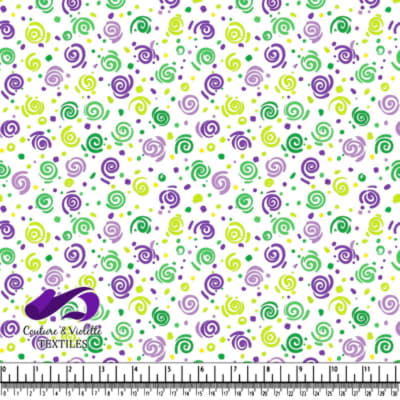 Motif de Spirales et Points Colorés