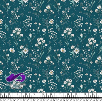 Motif de Fleurs Sauvages Blanches Délicates