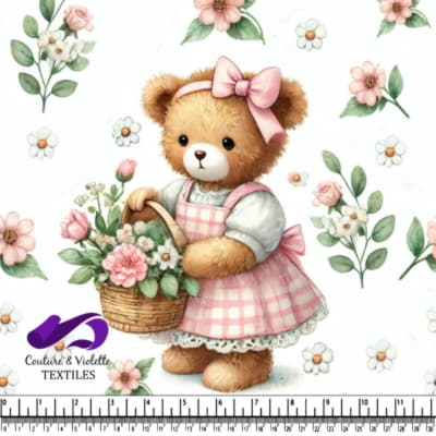 Robe Ourson avec Panier de Fleurs